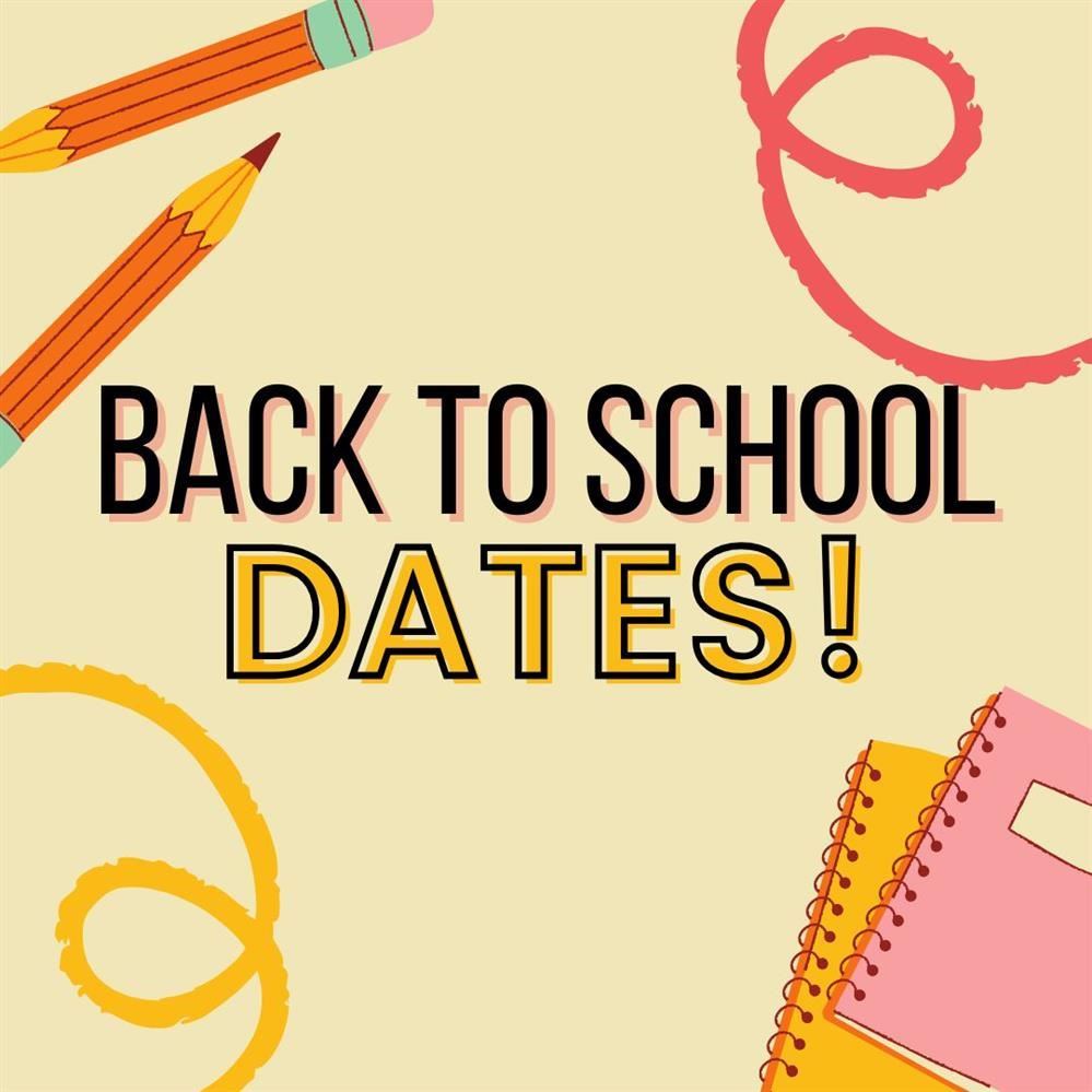  Back to School Dates